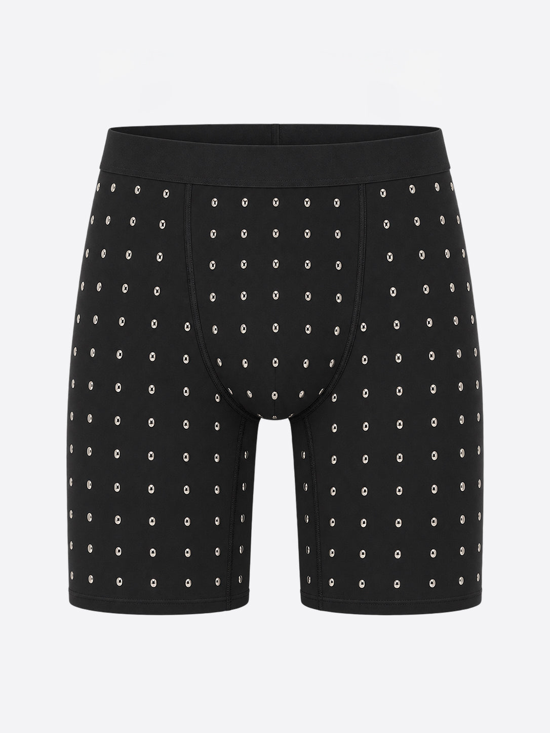 Lament Stud Tights — black studded half tights, product view